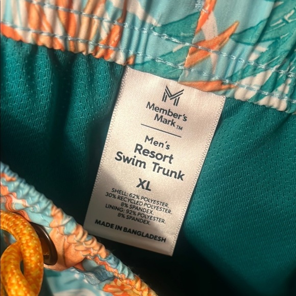 Vibrant Yellow and Green Board Shorts with Elastic Waistband - Picture 6 of 12